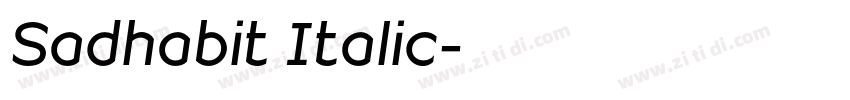 Sadhabit Italic字体转换
